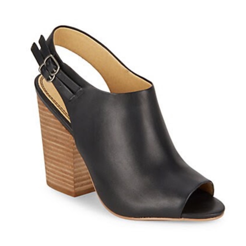Splendid Leather Peep Toe Booties Sz 6.5
